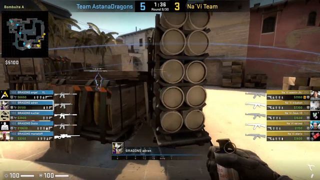 TECHLABS Cup 2013: Astana Dragons vs Navi (Opening Round) Map 2: [Mirage] смотреть онлайн