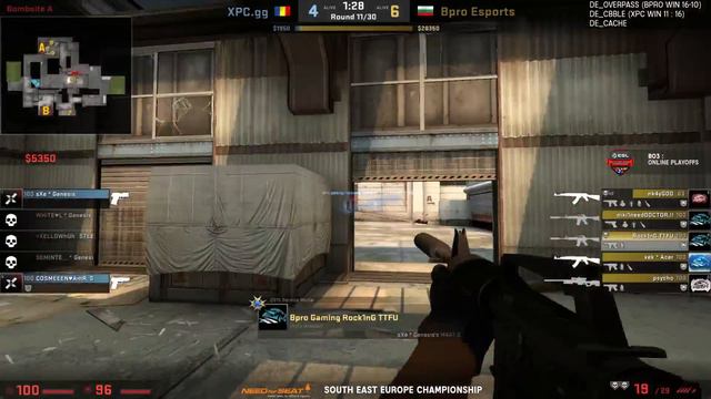 CS:GO XPC.gg vs Bpro Esports @de_cache - SEEC CS:GO Season 3 Online Playoffs смотреть онлайн