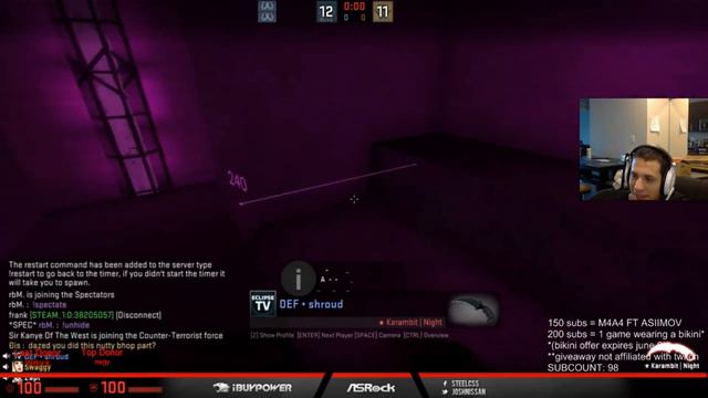 KZ CSGO Steel vs Shroud vs Blasdfa (Steel rage moments) смотреть онлайн