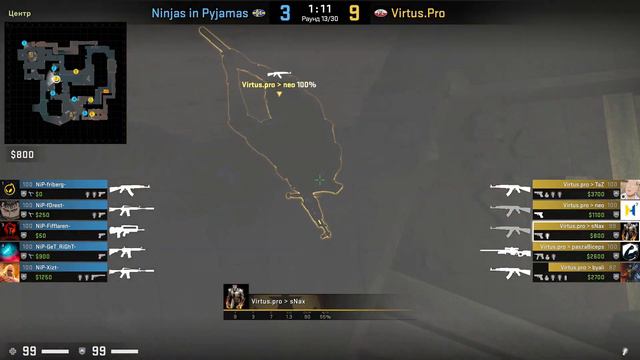 Virtus.Pro Vs NiP - Grand Final EMS One Katowice 2014 - First Map De Mirage