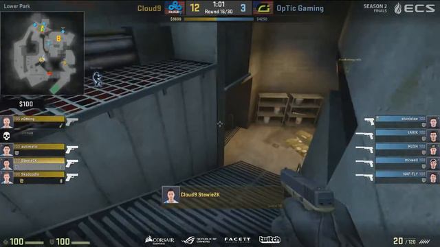 OpTic vs Cloud9 [Map 2 BO3] ECS Season 2 - Finals смотреть онлайн