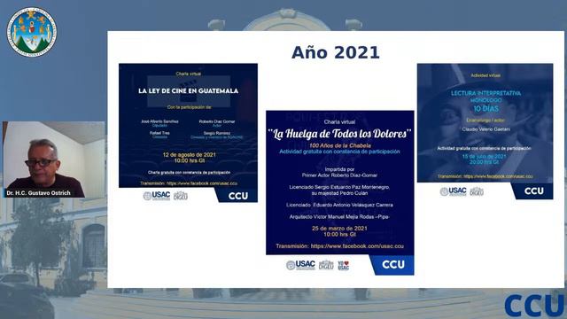 Charla virtual "XLVIII Aniversario del Centro Cultural Universitario: Notas para la historia". смотреть онлайн