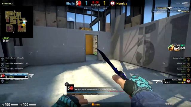 ОФИЦИАЛЬНАЯ ИГРА НА HLTV 5BALLS vs NEMIGA! LOOT.BET HotShot Series Season 3 CIS смотреть онлайн