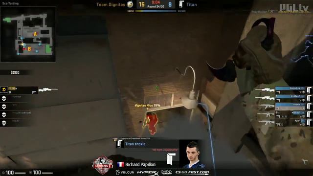 CS:GO: Titan Shox tries to knife DIG Nico смотреть онлайн