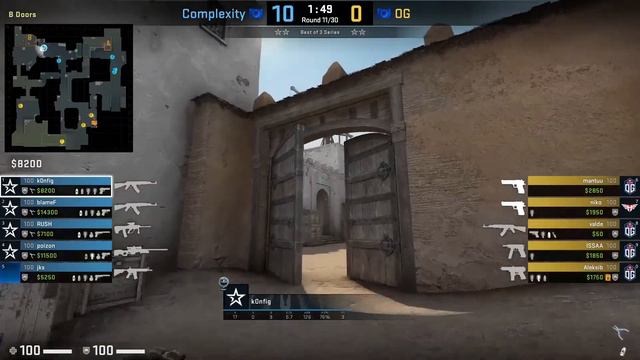 CS:GO POV Complexity k0nfig (25/7) vs OG @DreamHack Masters Spring 2021 смотреть онлайн