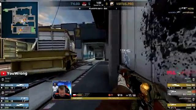 TyLoo vs Virtus pro (Train map2) Highlights CS GO Asia Championships 2018 смотреть онлайн
