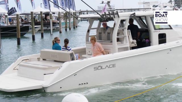 SOLACE 41 CS - 2 X 600 HP Mercury Verado Center Console - Walk Through The Boat Show смотреть онлайн
