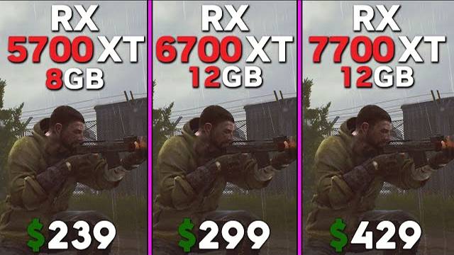 ТЕСТ - RX5700XT 8GB VS RX6700XT 12GB VS RX7700XT 12GB
