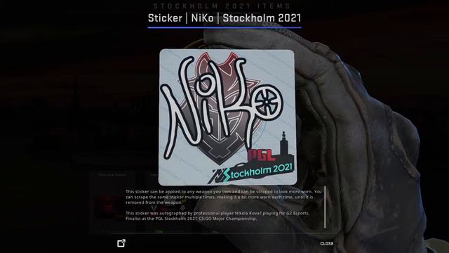 CSGO Sticker NiKo Stockholm 2021 Finalists Autograph Capsule смотреть онлайн