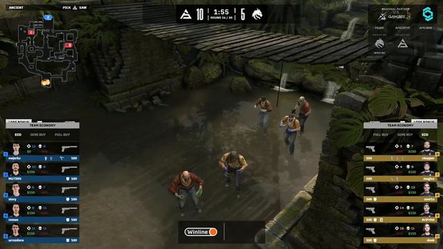 SAW [vs] Team Spirit, Map 2, Best of 3, CCT North Europe Series 6 смотреть онлайн