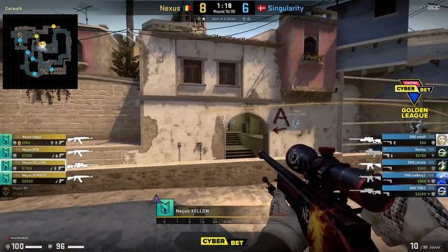 (RU) Nexus vs Singularity | map 2 | Cyber.Bet Golden League by @Toll_Tv смотреть онлайн