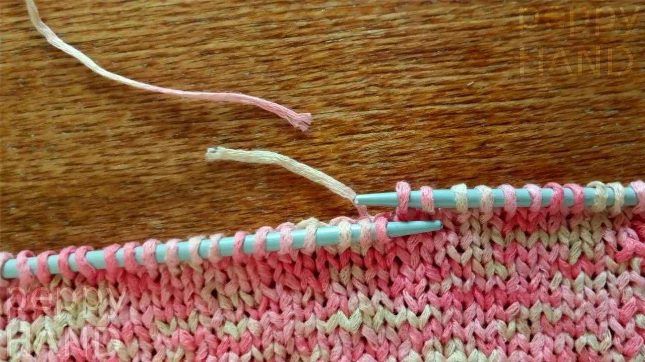 Как соединить нити при вязании спицами смотреть онлайн