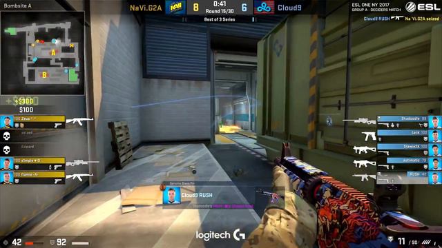 CS:GO - Cloud9 vs. Na'Vi [Train] Map 2 - Group A Decider - ESL One New York 2017 смотреть онлайн
