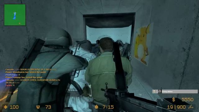 Counter Strike Source Zombie Escape mod online gameplay on Portal Story #2 смотреть онлайн