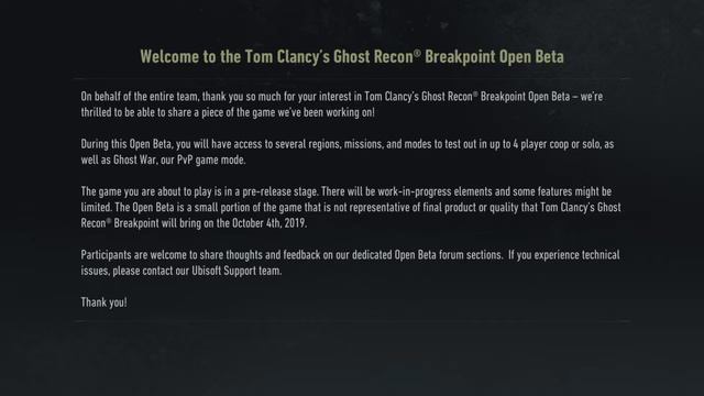 The Ghost Recon Breakpoint Beta Experience смотреть онлайн