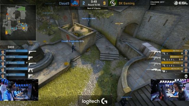 CS GO LIVE ESL one cologne 2017 GRANDE FINAL : SK Gaming VS Cloud 9 смотреть онлайн