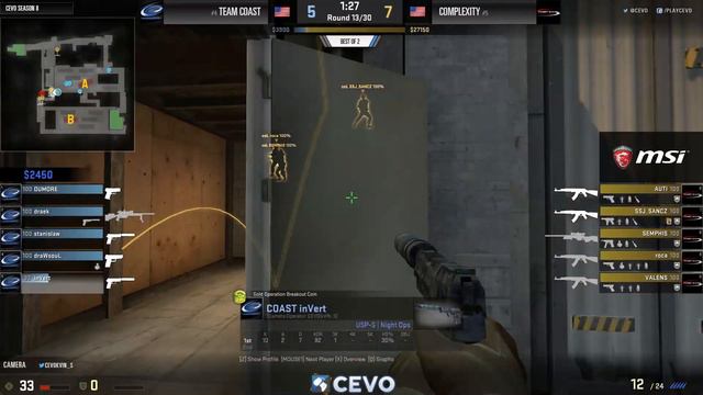 Team Coast vs Complexity Game 2 (CEVO-P CS:GO Season 8) - Latorr & Misled смотреть онлайн