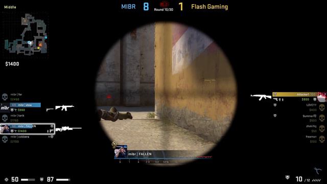 CS:GO POV Demo MIBR Fallen (22/8) vs Flash (de_inferno) смотреть онлайн