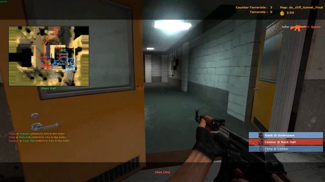 Counter-Strike: Source 12 VS 12 Bot Fight de_cliff_tunnel смотреть онлайн