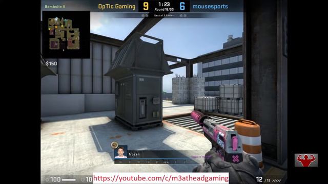 CS:GO POV - frozen (mouz)(37-19) vs OpTic / vertigo / ESL Pro League Season 10 смотреть онлайн