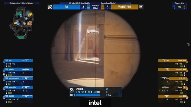 Virtus.pro vs. B8 - Map 2 [Anubis] - IEM Dallas 2024 - CQ - Europe смотреть онлайн