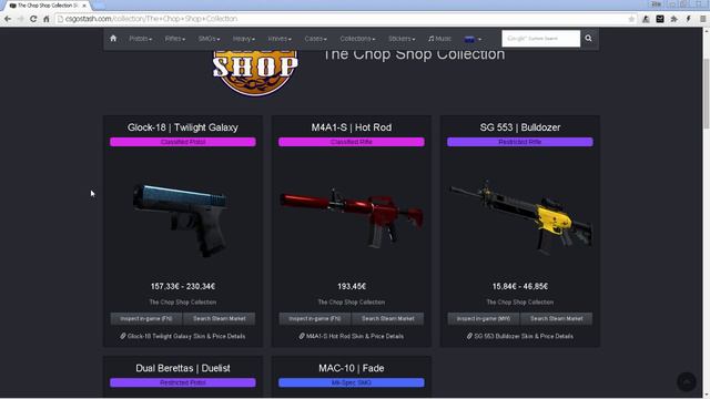 CS:GO Collection Showcase # Rising Sun, Chop Shop, смотреть онлайн