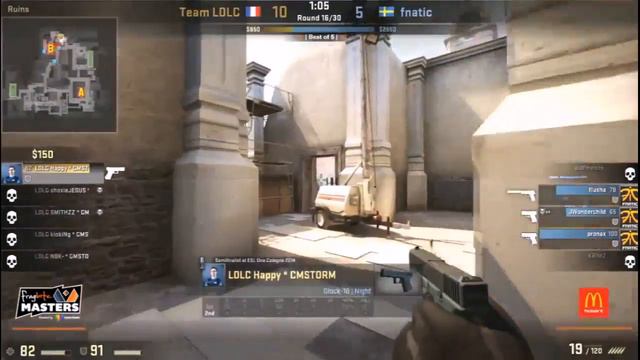 CS:GO Fnatic JW getting Ace vs LDLC while checking his gun sticker! смотреть онлайн