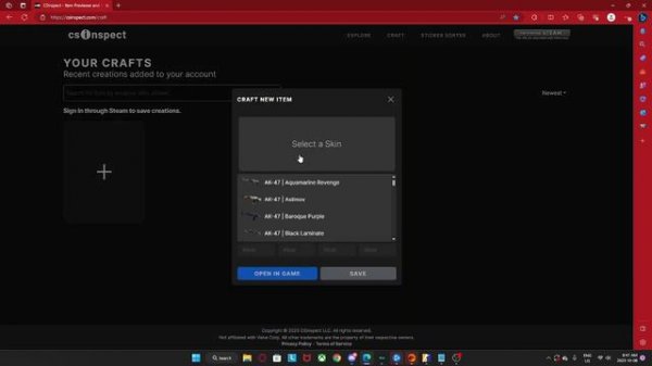 how to inspect skins in cs2