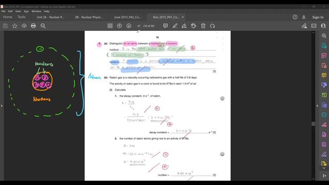 26.3a Question Discussion (Radioactive Decay) | Nuclear Physics (A2) | CAIE 9702 Physics смотреть онлайн