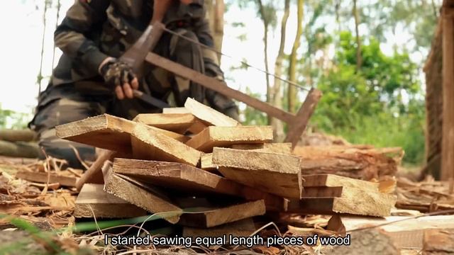 25 Days of Building a Modern Survival Shelter, Complete Bushcraft with the Most Perfect Furniture P смотреть онлайн