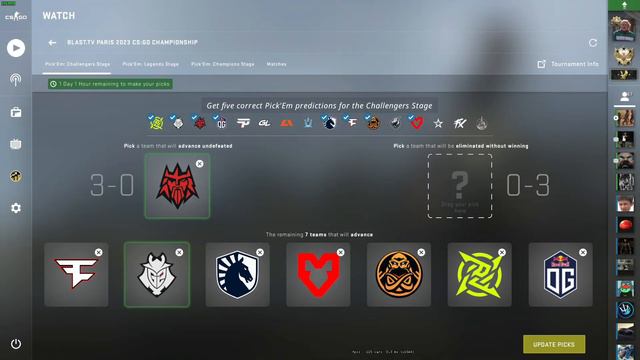 BLAST Paris CSGO Major Pick 'Em (Challengers Stage) смотреть онлайн