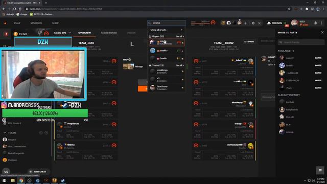 🔴Live DZX CS:GO/ Faceit lvl 10 W/ EMRE, SEDAN, SMEKK, MIKEEE! смотреть онлайн