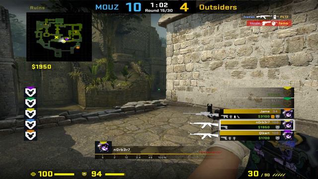 CSGO POV Outsiders fame (29/18) vs MOUZ (ancient) @ ESL Challenger Rotterdam 2022 смотреть онлайн