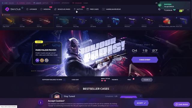 3000$ WITH SKINCLUB CASE BATTLE! Skin.club Promo Code 2023 смотреть онлайн