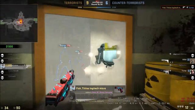 Ace on nuke CS:GO 1vs5 смотреть онлайн