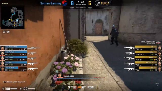 Starladder Berlin 2019 CS:GO | Challengers Stage Round 4 Elimin Match 2 (2/3) | FURIA vs Syman смотреть онлайн