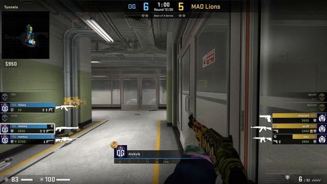 CSGO GOTV POV OG.ALEKSIB(19/13) VS MAD LIONS NUKE ESL One Cologne 2020 Europe смотреть онлайн