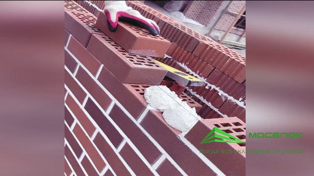 Кладка облицовочного кирпича ЛСР на белый шов смотреть онлайн