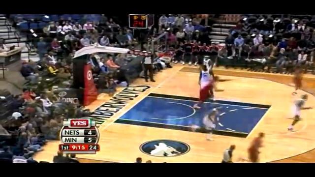 Devin Harris Alley Oop To Brook Lopez Vs Wolves (10.28.09) смотреть онлайн