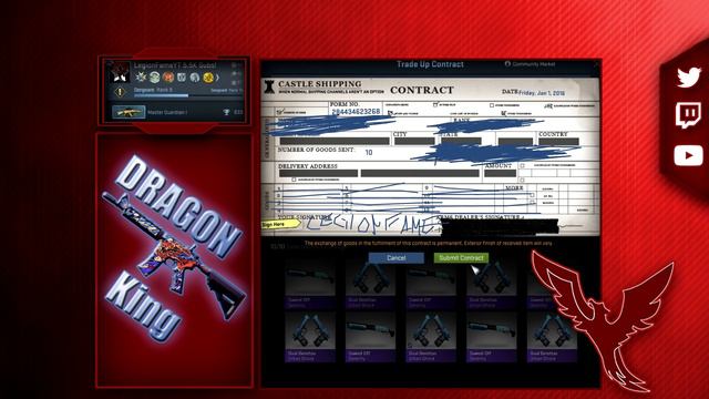 CS:GO - Low Risk Trade Up Contract - M4A4 | Dragon King смотреть онлайн