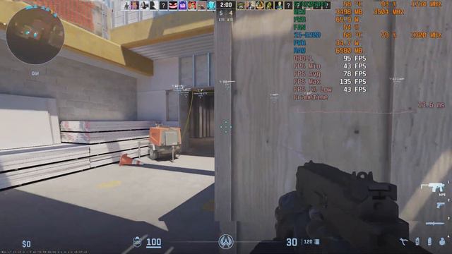 Gameplay CS2 Vertigo GTX1050ti 4GB i5-6500 8GB RAM 1080p смотреть онлайн