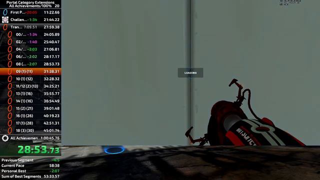 Portal All Achievements/100% in 57:28.44 смотреть онлайн