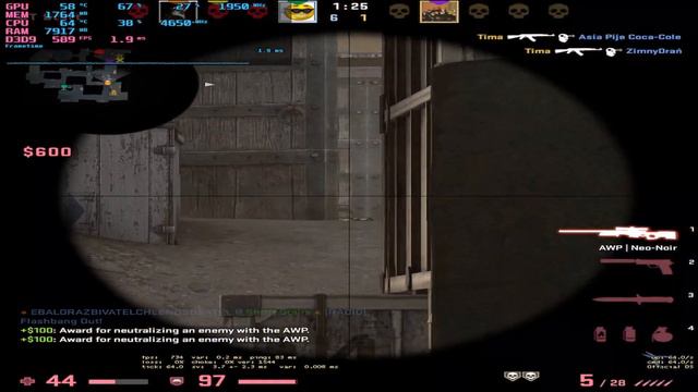CS:GO : ON RTX 3050 + Ryzen 5 5600X : 1000x1000 смотреть онлайн