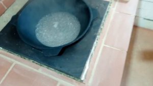 Работа топки под казан с перевалом