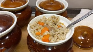 ПЕРЛОВКА С МЯСОМ В ГОРШОЧКАХ в духовке Идея быстрого и очень вкусного Ужина