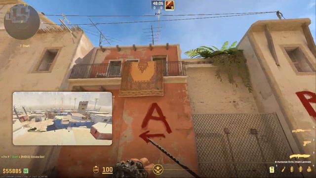 CS2 Quick Mirage MID Smokes (Window Smoke, Connector Smoke And Short Smoke)