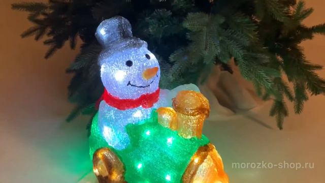 Светящаяся акриловая фигура ПАРОВОЗИК, 50 холодных белых LED, 40х34 см, уличный, в асс. 491211-