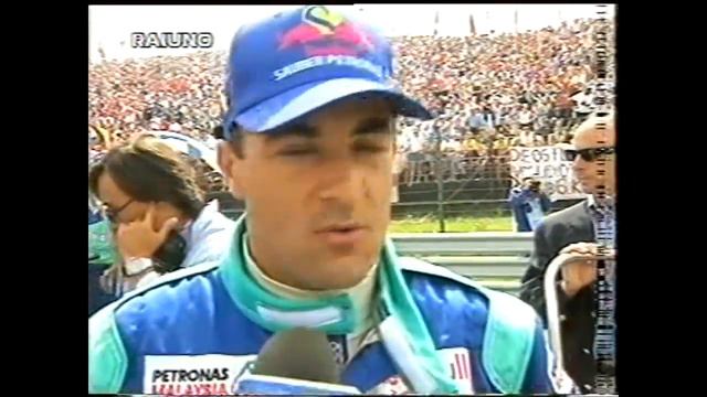 F1 Ungheria 1999 - Ettore Giovannelli intervista Jean Alesi sulla griglia di partenza смотреть онлайн