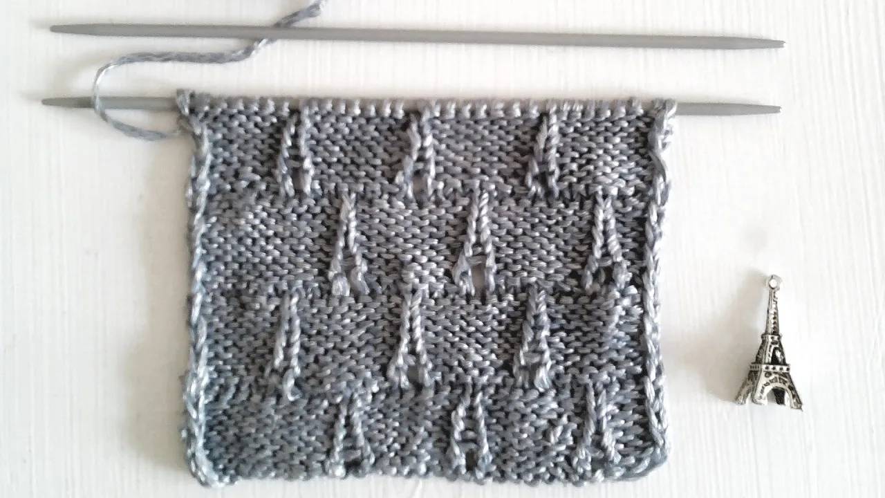 Вяжем простой узор спицами: ЭЙФЕЛЕВА БАШНЯ смотреть онлайн