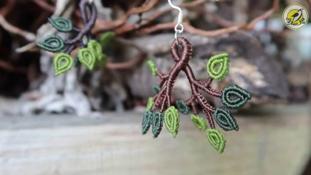 Macrame by Afeng： 2021-28｜Macrame Tutorial｜Macrame Earrings｜Little tree｜编绳｜DIY｜ смотреть онлайн